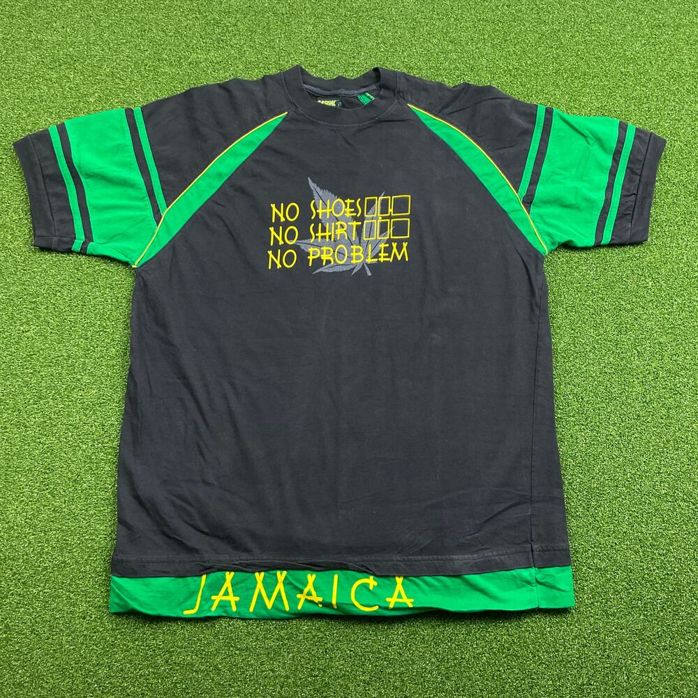 Vintage Casual Gear Jamaica No Shoes No Shirt No Problem T-Shirt Sz XL